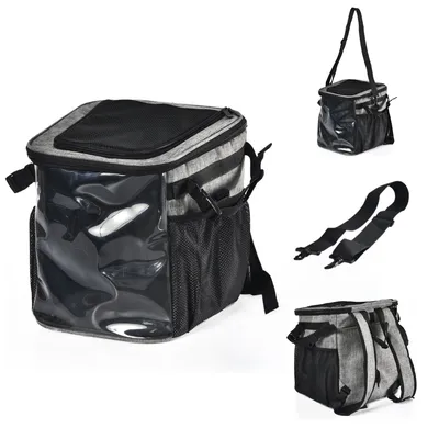 Image de HiPet® Sac de transport portable pour animaux domestiques jusqu'à 5 kg - Léger, sangles de sécurité, trous d'aération, intérieur doux,Sac d'extérieur, Noir