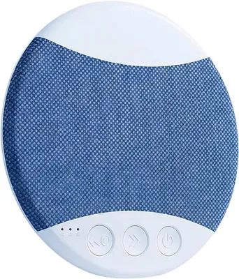 Imagen del producto de Altavoz para almohada: sonido debajo de la almohada, para un sueño tranquilo. Función de ruido blanco. Dimensiones: 10 x 2 x 10 cm. Color: blanco
