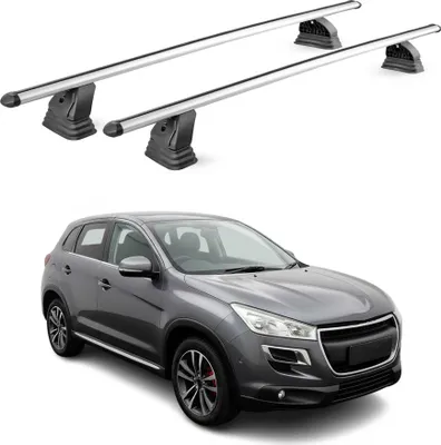 Image de Barres de toit transversales Alu pour Peugeot 4008 2012-2017 75 kg Gris 2Pcs