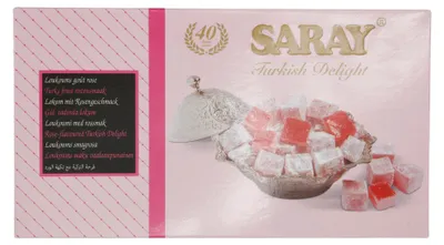 Produktbild von Lokum Turkish Delight Saray | Süßigkeit | Mit Rosenaroma | 400 g