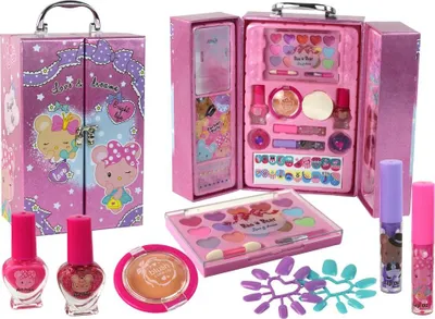 Produktbild von Beauty Make-Up Und Nagelset Im Rosa Koffer