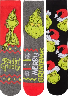 Produktbild von The Grinch Socken für Herren - Männer Sneaker Strümpfe 40-45 (3er Pack)