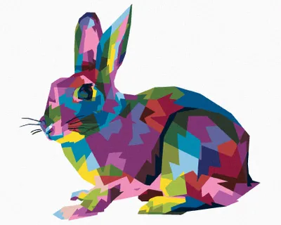 Produktbild von Zuty - Malen nach Zahlen - POP-ART-KANINCHEN, 40x50 cm, mit Keilrahmen (bereits gespannt)