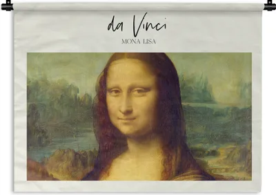 Produktbild von MuchoWow® Wandteppich Wandbehang Kunst - Mona Lisa - Da Vinci 150x112 cm Tapisserie Dekoration Wandtuch - Wanddecke - Wandteppiche