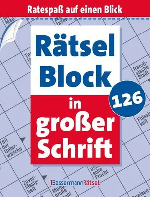 Produktbild von Rätselblock in großer Schrift 126