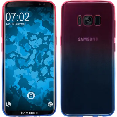 Produktbild von PhoneNatic Case kompatibel mit Samsung Galaxy S8 - Design:06 Silikon Hülle Ombrè + flexible Folie