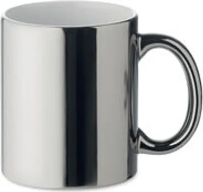 Produktbild von Klassischer Keramik Kaffeebecher Metallic-Finish 300 ml, 9.6 cm hoch, 8 cm Durchmesser