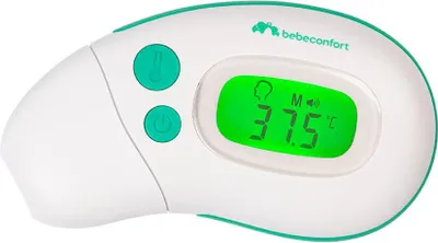 Zdjęcie produktu dla Termometr wielofunkcyjny Bebeconfort mini, funkcja 4 w 1, 0+ miesięcy, bezdotykowy, technologia podczerwieni, wskaźnik gorączki, przenośny i kompaktowy, biały