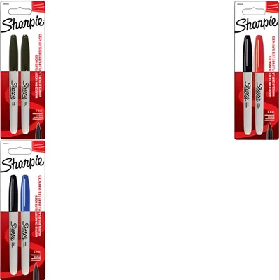 Zdjęcie produktu dla Sharpie Marker Fein Rundspitze schwarz 2er Blister
