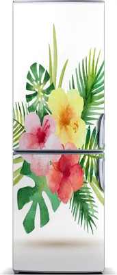 Produktbild von Tulup Kühlschrankdekoration - Magnetmatte - 70 cm x 190 cm - Magnet auf dem Kühlschrank - Hawaii-Blumen