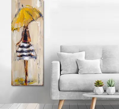 Image de Wallity, KNV4435_3080 (30 x 80), peinture décorative sur toile, multicolore, 100 % TOILE, 30 x 80 cm