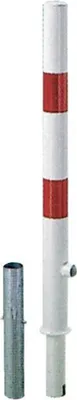 Obrázek produktu pro Alberts 781392 Absperrpfosten Passau, zum Einbetonieren, herausnehmbar, weiß, Pfosten-Ø 60 mm, Höhe über Boden 100 cm