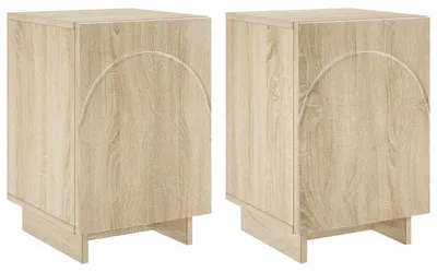 Obrázek produktu pro Noční stolky, 2 kusy, Imitace Sonoma, rozměry 33,5 x 34,5 x 50 cm