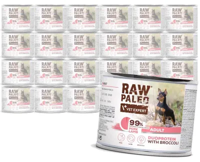Zdjęcie produktu dla Raw Paleo Pork&Lamb Adult Duoprotein 24x200g Mokra Karma Dla Psa z Wieprzowiną i Jagnięciną