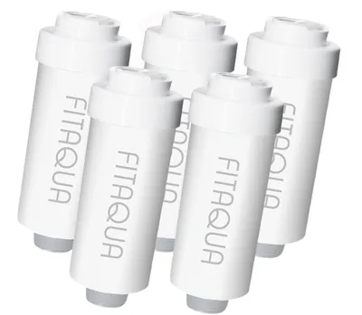 Produktbild von 5x FITaqua Duschfilter Wasserfilter gegen Kalk/Chlor Shower filter AWF-SWR-P weiß