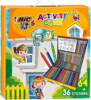 Produktbild von BIC Kinder-Malkoffer mit Stickern - Kreativset 100-teilig