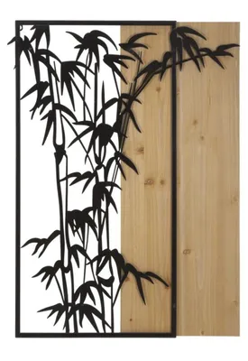 Produktbild von Wandpaneel Bamboo aus Eisen und Holz, 58×80 cm