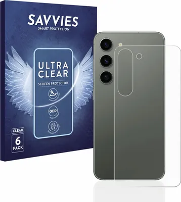Produktbild von 6x Für Samsung Galaxy S23 (Rückseite) Schutzfolie Savvies Displayschutz Display Schutz Folie Klar Transparent