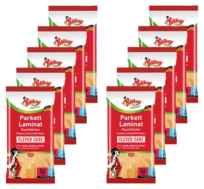 Produktbild von Poliboy Reinigungstücher Parkett Laminat 10er Set - Inhalt 150 Stück, Reinigung Pflege