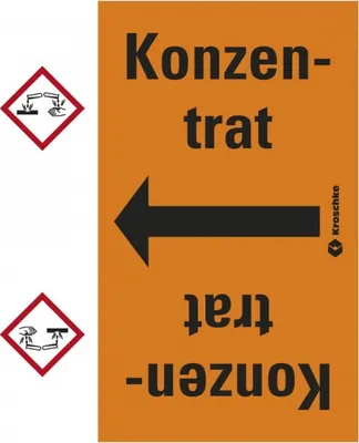 Produktbild von Dreifke® Rohrleitungsband Konzentrat, praxisbewährt, ab Ø 50mm, orange/schwar...