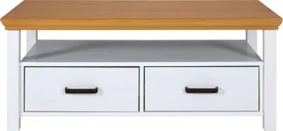 Produktbild von Inter Link Maluno Couchtisch Massivholz Weiß/Oak Colori