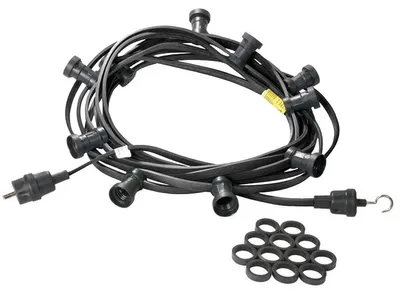Produktbild von Illu-/Partylichterkette 50m - Außenlichterkette schwarz -  Germany - 50 x E27 Schraubfassung