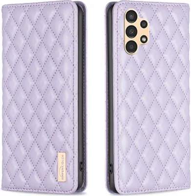 Produktbild von Galaxy A13 Hülle, Elegant Bookstyle Flip Leder Kartenfächer Schutzhülle mit Ständer für Samsung Galaxy A13 4G / A13 5G Lila