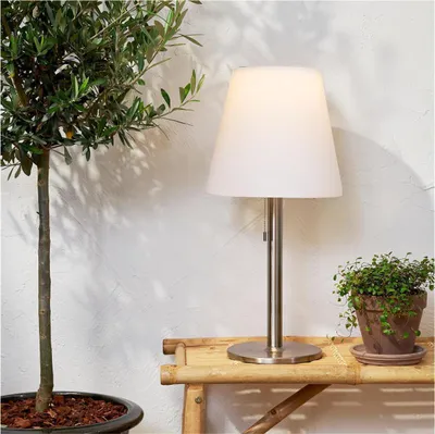 Produktbild von ++LED-Solar-Tischlampe 'Solia', weiß, Kunstst./Edels