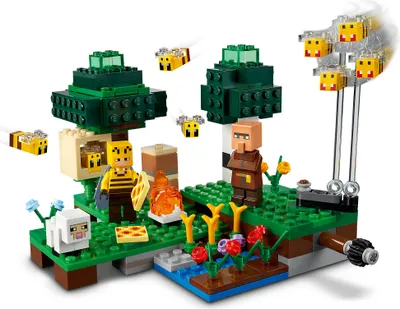 Produktbild von LEGO 21165 Minecraft Die Bienenfarm, Bauset mit Bienenzüchterin und Schaffigur