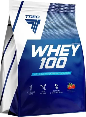 Produktbild von Trec Nutrition Whey 100 - 700 g Beutel Strawberry