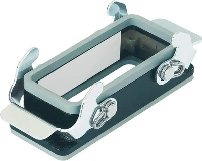 Image de HARTING Han 16B M Boîtier rapporté bas avec 2 étriers transversaux - 1 pièce