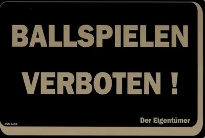 Produktbild von Verbotsschild - BALLSPIELEN VERBOTEN - 308603 - 30cm x 20cm