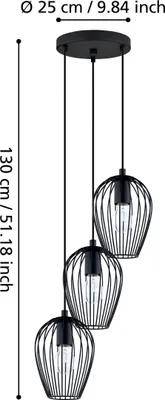 Produktbild von EGLO Newtown, Flexible Halterung, Schwarz, Schwarz, Stahl, Rund, Drinnen