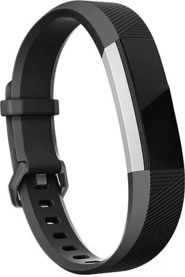 Image de Bracelet sport taille L pour Fitbit Alta, Alta HR Bracelet de remplacement en silicone, noir