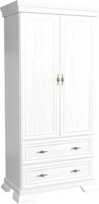 Produktbild von Drehtürenschrank / Kleiderschrank Sentis 15, Farbe: Kiefer Weiß - 193 x 88 x 49 cm (H x B x T)