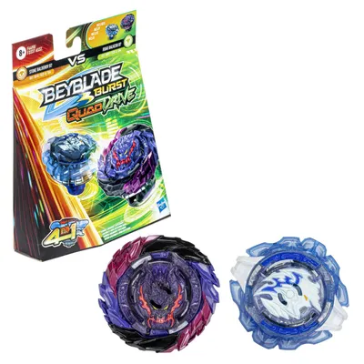 Image de Hasbro F4490 - Beyblade - Burst QuadStrike - Stone Balderov B7 & Roar Balkesh B7 - toupie - lot de deux