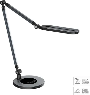 Zdjęcie produktu dla Lampa stołowa LED PTYAS LED/10W, 3000-6300K, ciemnoszara L: 587, W: 201, H: 510 Lampa stołowa LED PTYAS LED/10W, 3000-6300K, ciemnoszara L: 587, W: 201, H: 510