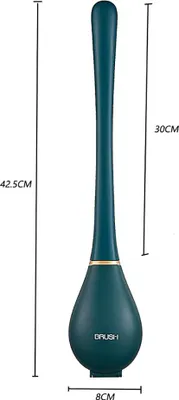 Produktbild von Silikon-WC-Bürste mit flachem, flexiblem Kopf, moderne WC-Bürste aus Silikon zur Wandmontage ohne Bohren mit schnelltrocknender Basis