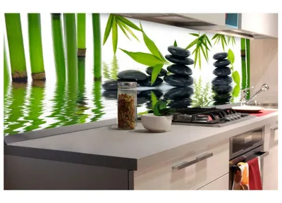 Produktbild von Küchenrückwand Folie selbstklebend ZEN STEINE 180 x 60 cm - Klebefolie - Dekofolie - Spritzschutz für Küche -