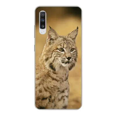 Produktbild von MuchoWow® Handyhülle Schutzhülle Hülle für Samsung Galaxy A70 Luchs - Braun - Gras Silikon Softcase Handy Hülle - Schutzhaube