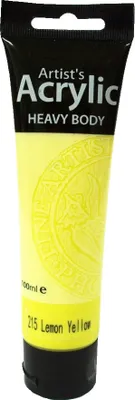 Zdjęcie produktu dla Farba akrylowa artystyczna do malowania HB 100ml Lemon Yellow - 215 Żółta