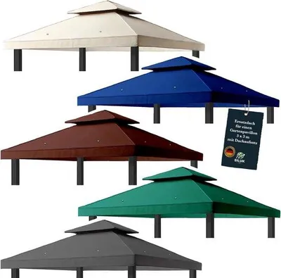 Produktbild von Famanu Pavillon Dach Wasserfest 3 x 3 m - Extra starkes PVC Material