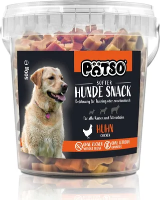 Produktbild von PÄTSO Hunde Snack Trainingssnack, 500g - Huhn - Bone Mix