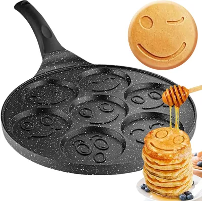 Zdjęcie produktu dla Patelnia do jajek placków pancakes emoji buźki 26cm