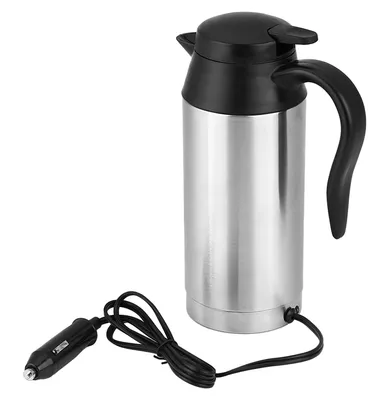 12-V-Autowasserkocher, 750 ml, Edelstahl, Reisekocher