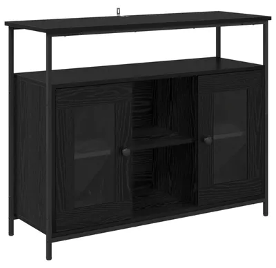 Produktbild von Sideboard Schwarz Eichen-Optik 100 x 35 x 80 cm Holzwerkstoff