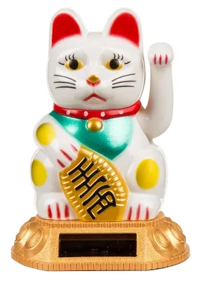 Produktbild von Maneki Neko Solar Winkekatze 8 cm weiß