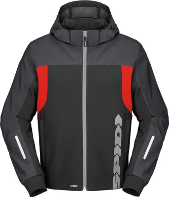 Produktbild von Spidi H2Out II wasserdichter Motorrad Hoodie, schwarz/rot, L