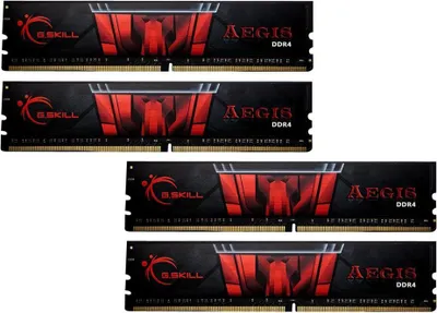 Image de G.Skill AEGIS - DDR4 - 64 Go : 4 x 16 Go - DIMM 288 broches - 3200 MHz / PC4-25600 - CL16 - 1.35 V - sans tampon - non-ECC (F4-3200C16Q-64GIS)