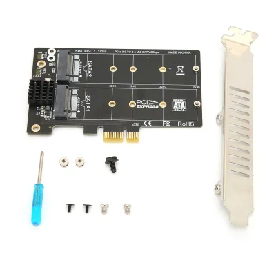 Obrázek produktu pro Adaptérová karta M.2 SATA na PCIE Dual Disk Array Card Rozšiřující karta pro stabilitu přenosu